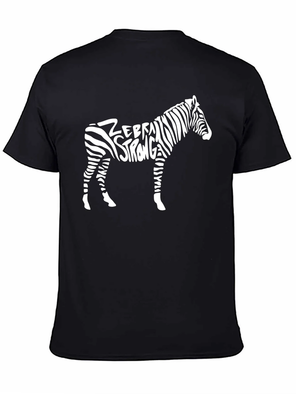 Zebra Strong Graphic Tee - Black Cotton T-Shirt product image 7