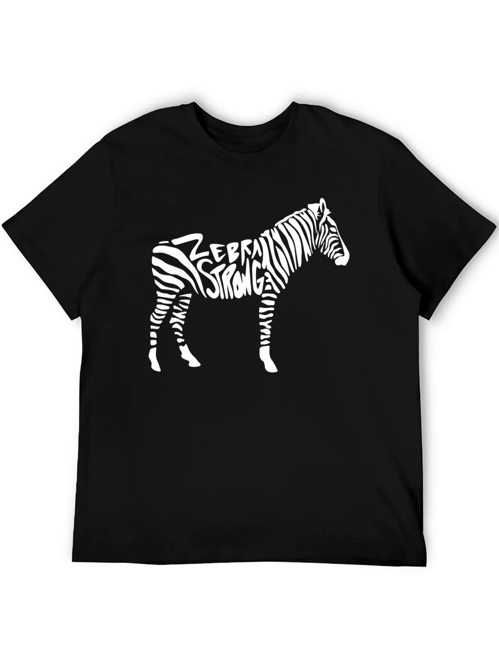 Zebra Strong Graphic Tee - Black Cotton T-Shirt product image 8