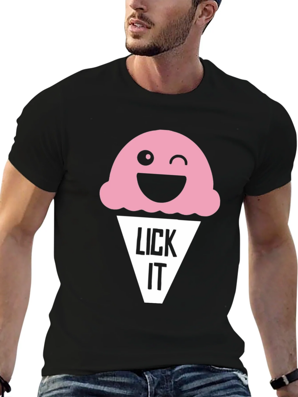 Funny Lick It Ice Cream Graphic Tee product image 9