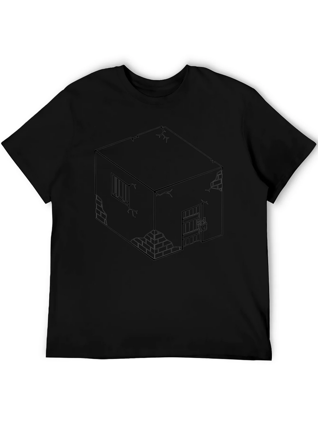 Isometric Prison Cell Graphic Tee - Edgy Style product image 8