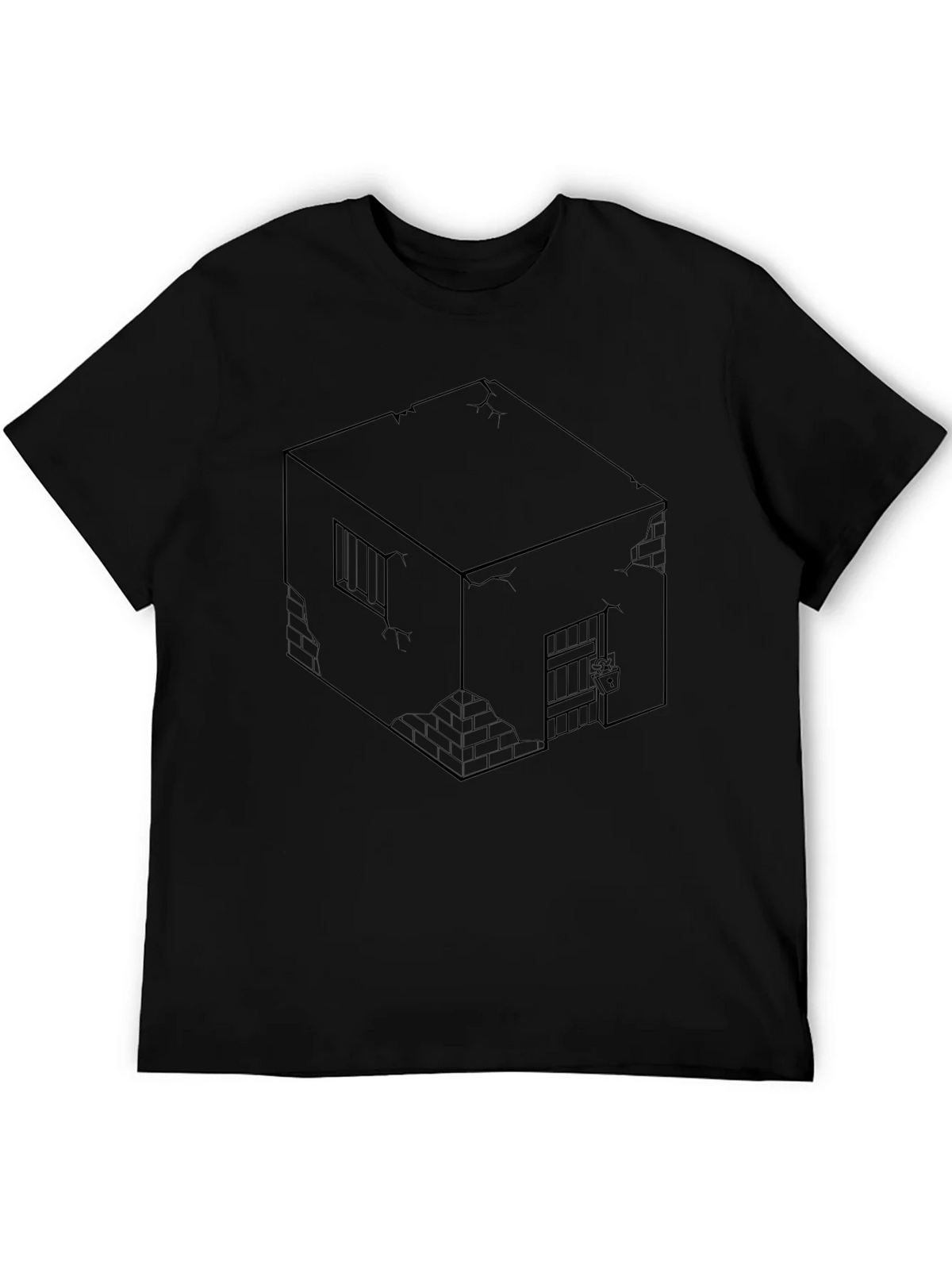 Isometric Prison Cell Graphic Tee - Edgy Style product image 8