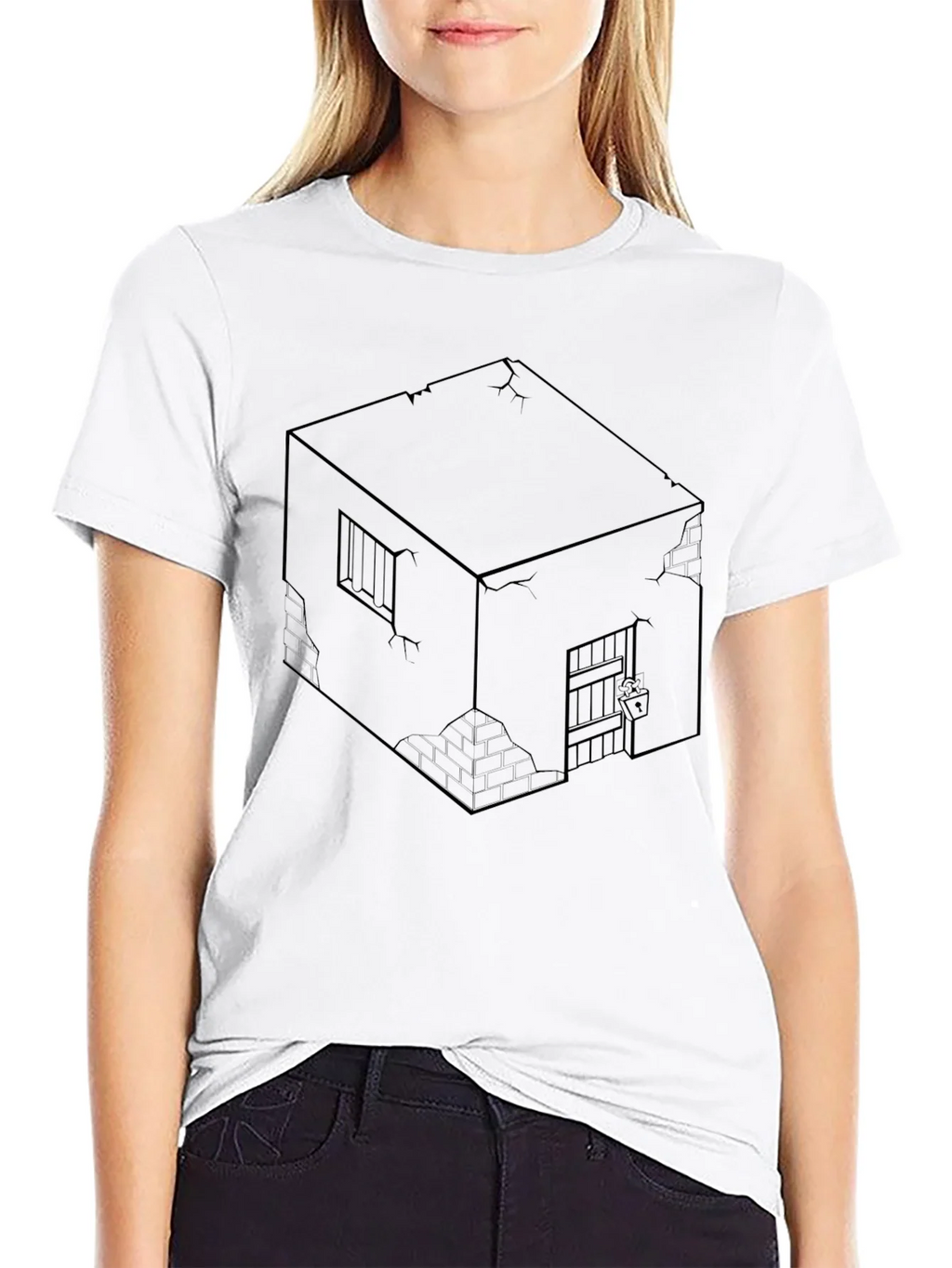 Isometric Prison Cell Graphic Tee - Edgy Style product image 11