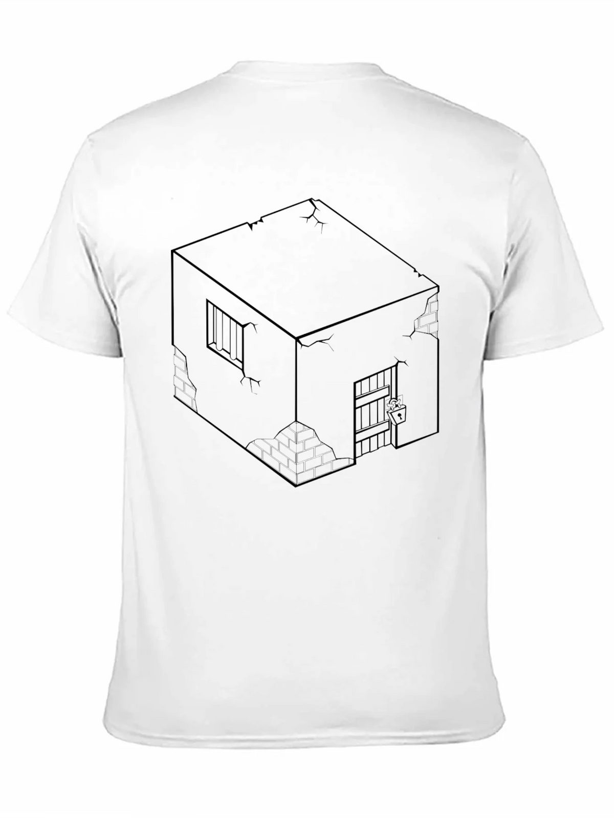 Isometric Prison Cell Graphic Tee - Edgy Style product image 2