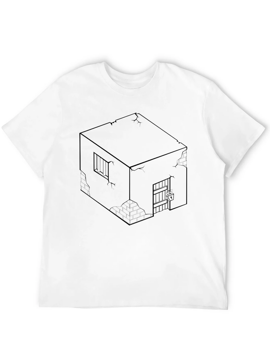 Isometric Prison Cell Graphic Tee - Edgy Style product image 3