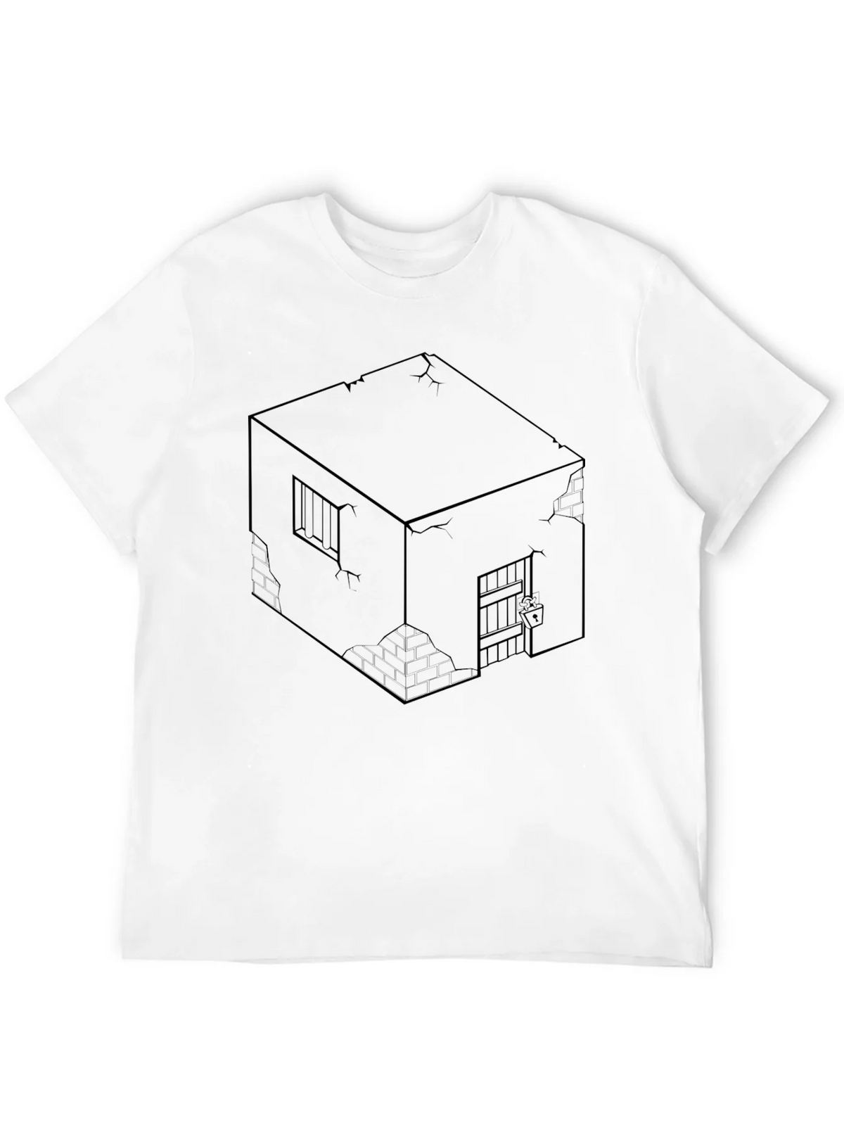 Isometric Prison Cell Graphic Tee - Edgy Style product image 3
