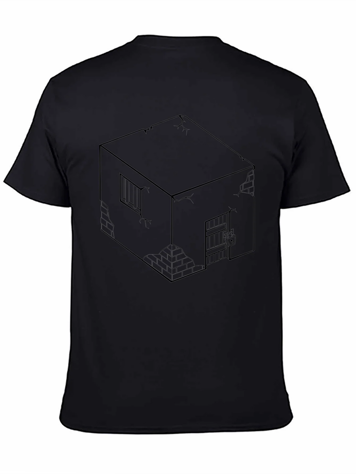 Isometric Prison Cell Graphic Tee - Edgy Style product image 7