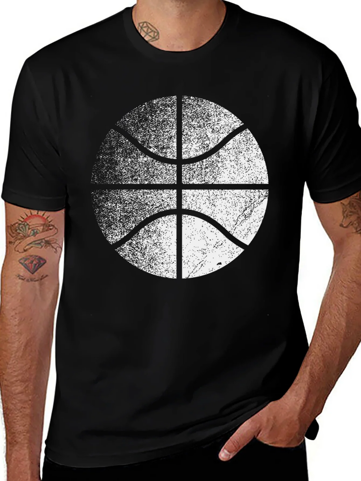 Distressed Basketball Graphic Tee - Cool Sport Shirt product image 1