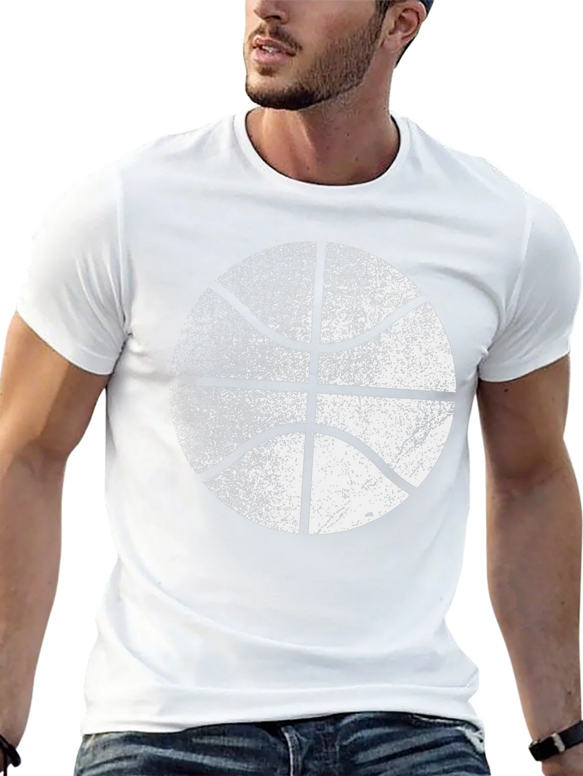 Distressed Basketball Graphic Tee - Cool Sport Shirt product image 4