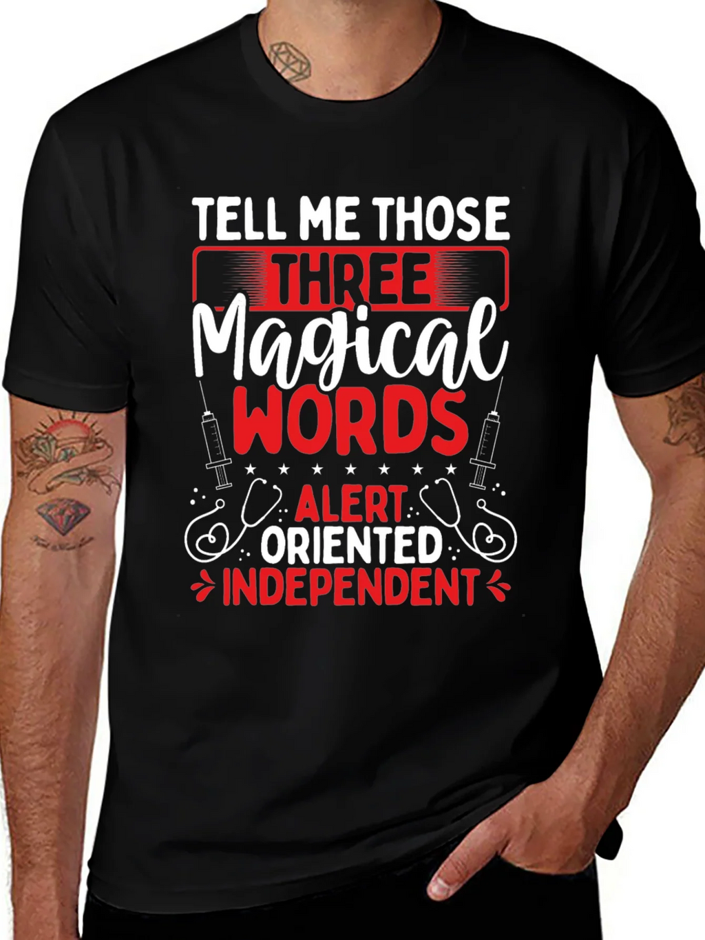 Magical Words Nurse T-Shirt - Black product image 1