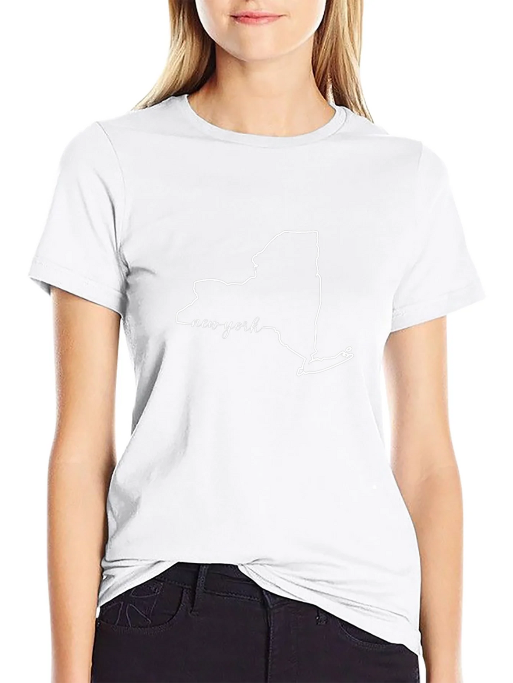 New York State Outline Graphic Tee - Black product image 11