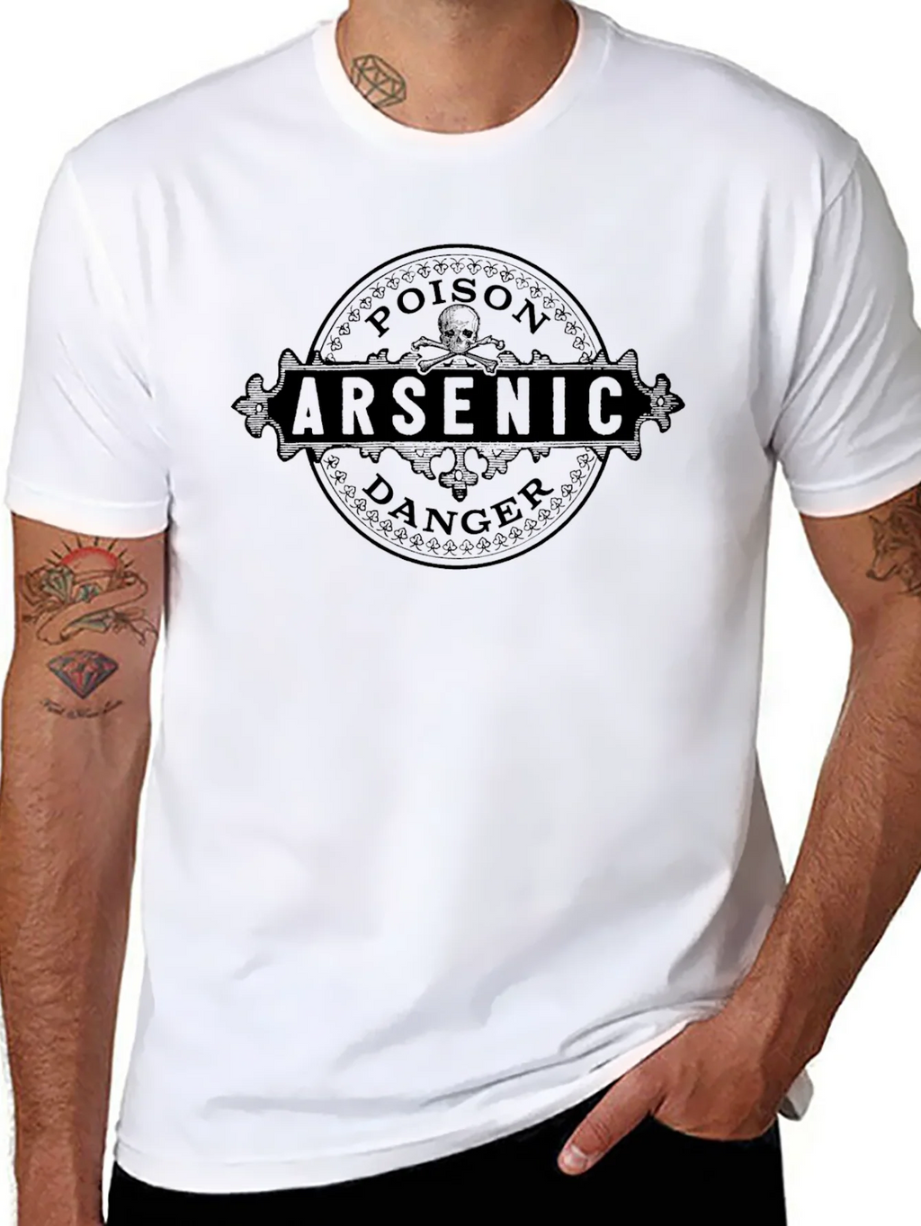 Arsenic Poison Danger Graphic T-Shirt - Mens Black Tee product image 10