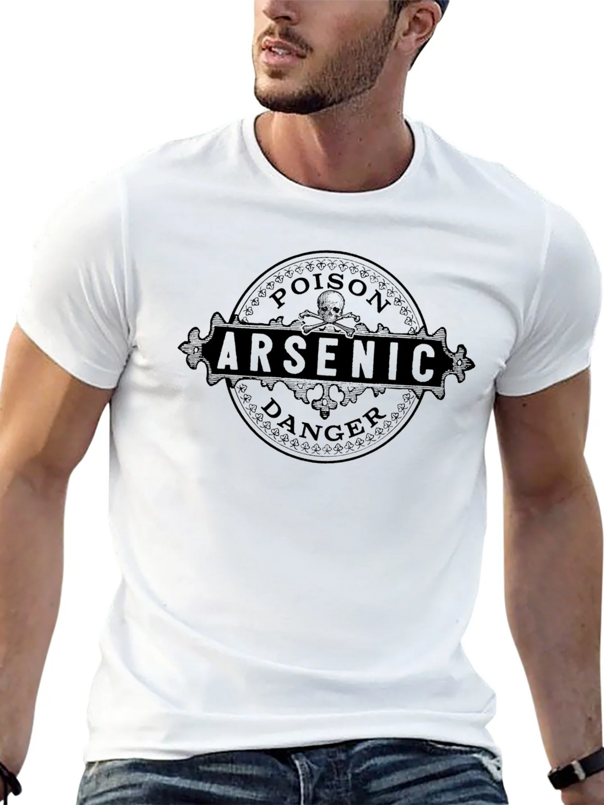 Arsenic Poison Danger Graphic T-Shirt - Mens Black Tee product image 4