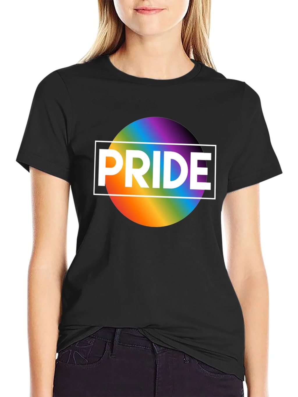Pride Rainbow Graphic T-Shirt - Black product image 5