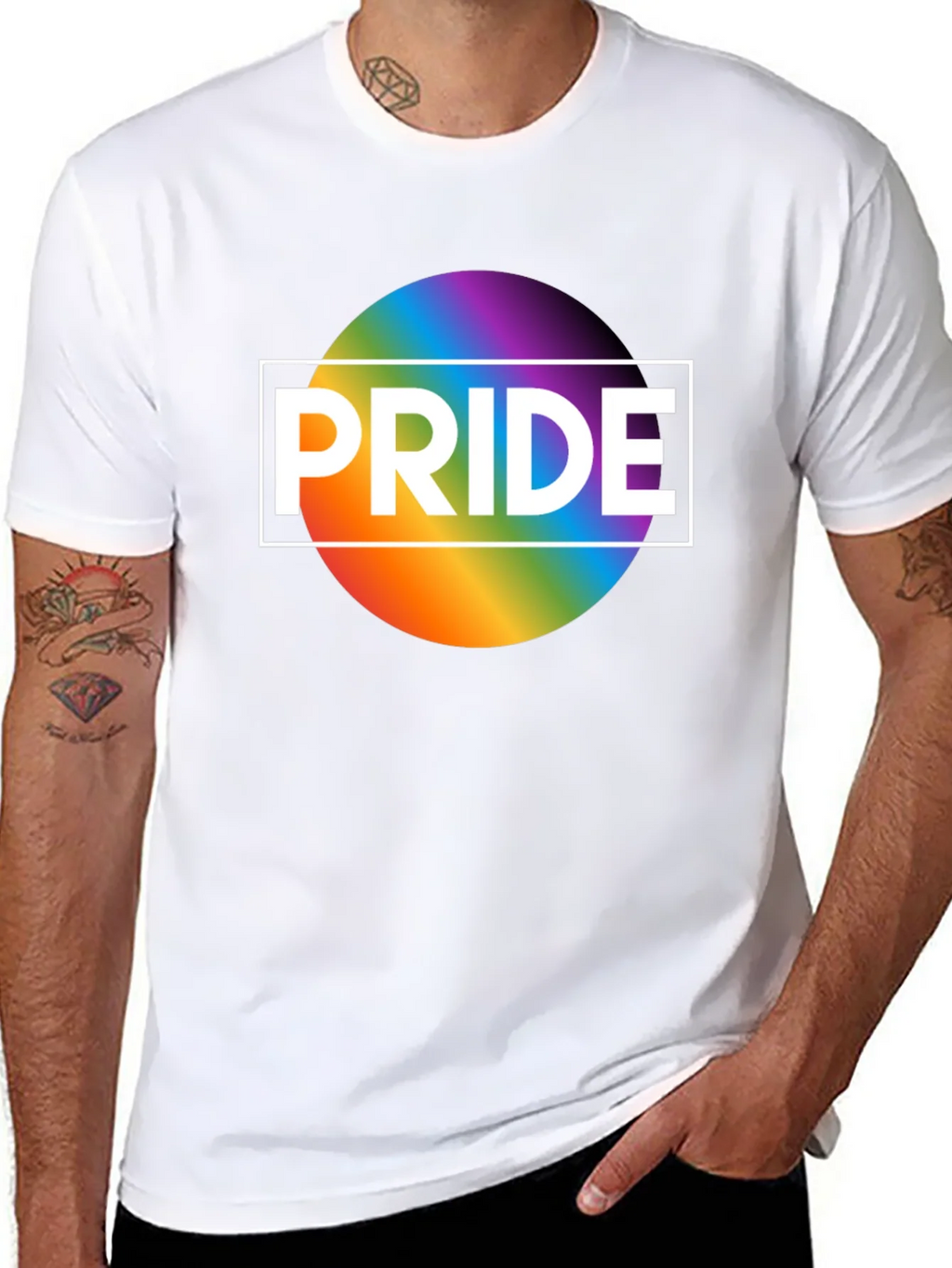Pride Rainbow Graphic T-Shirt - Black product image 10