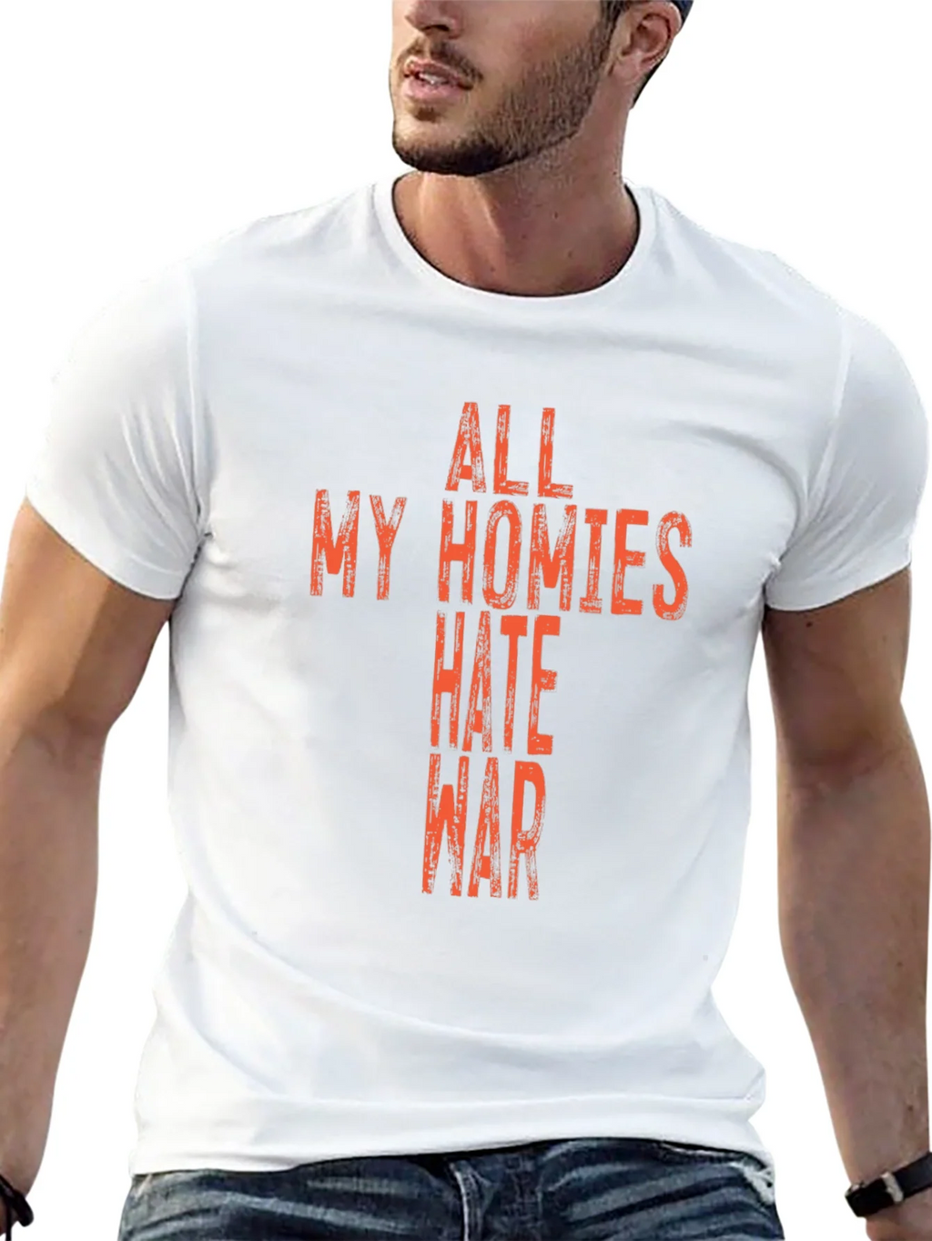All My Homies Hate War Graphic T-Shirt product image 4