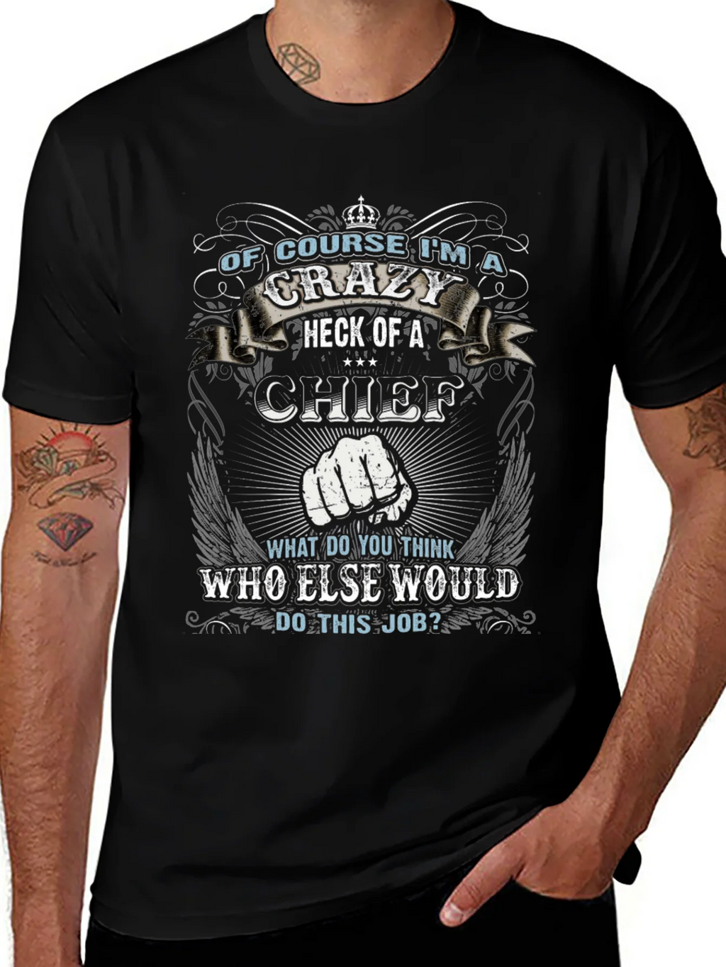 Crazy Chief Graphic T-Shirt - Novelty Apparel product image 1