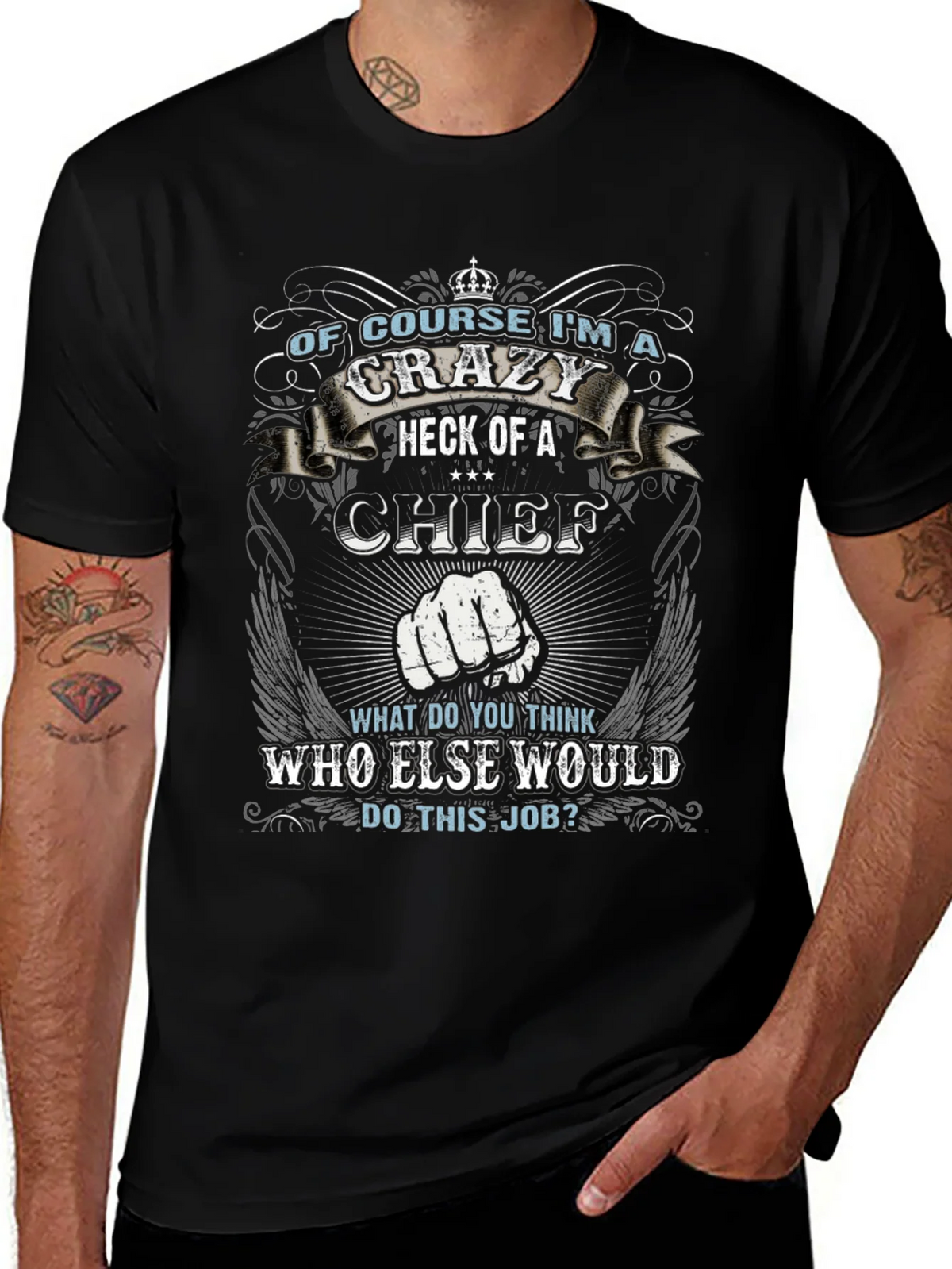 Crazy Chief Graphic T-Shirt - Novelty Apparel product image 1