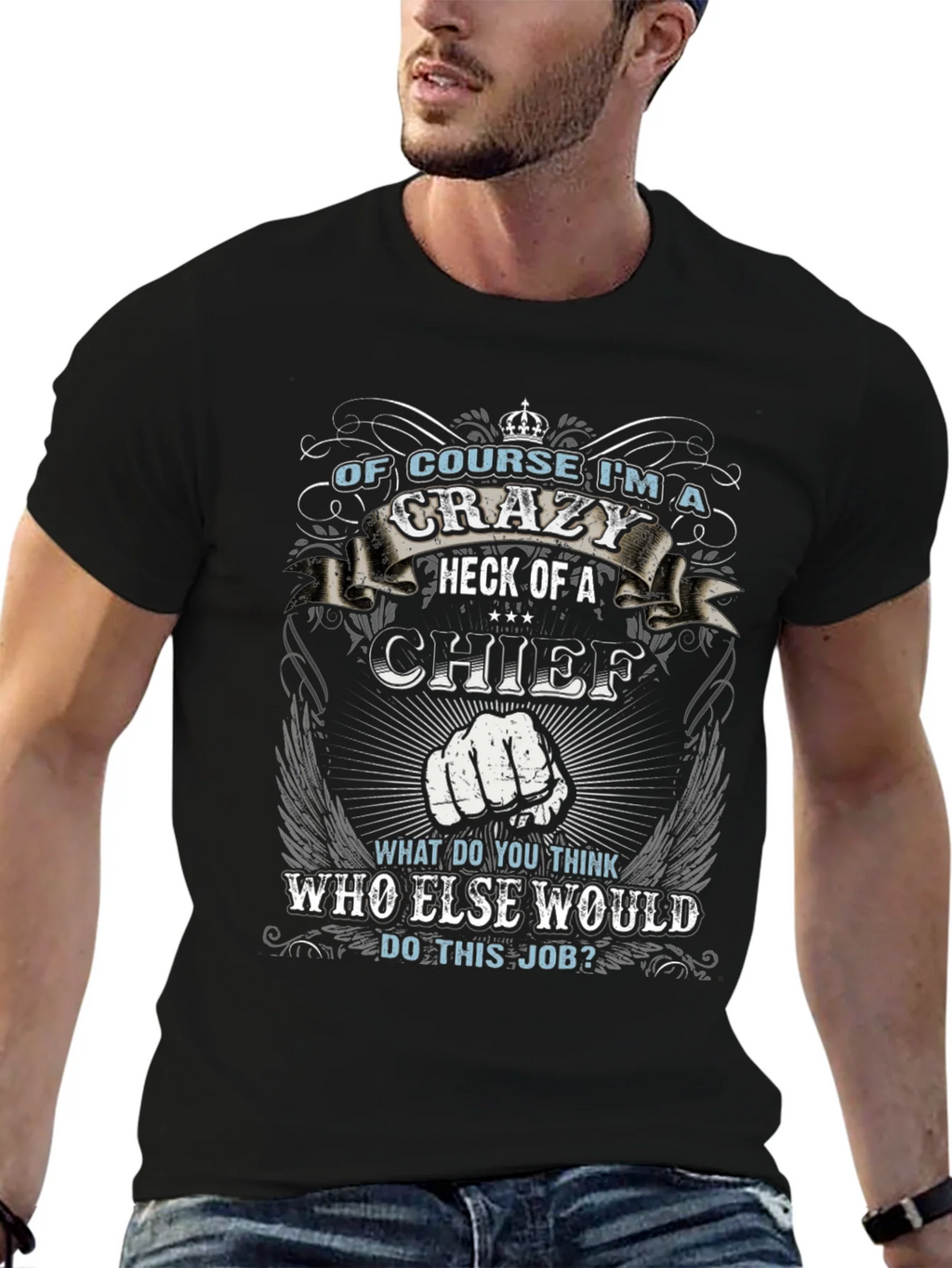 Crazy Chief Graphic T-Shirt - Novelty Apparel product image 9