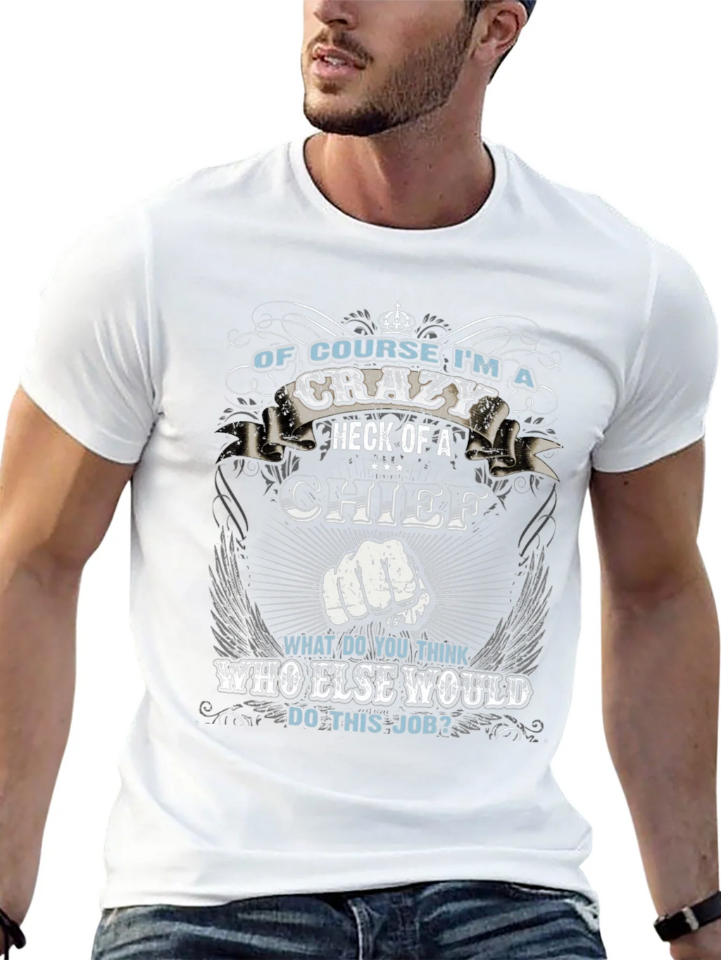 Crazy Chief Graphic T-Shirt - Novelty Apparel product image 4
