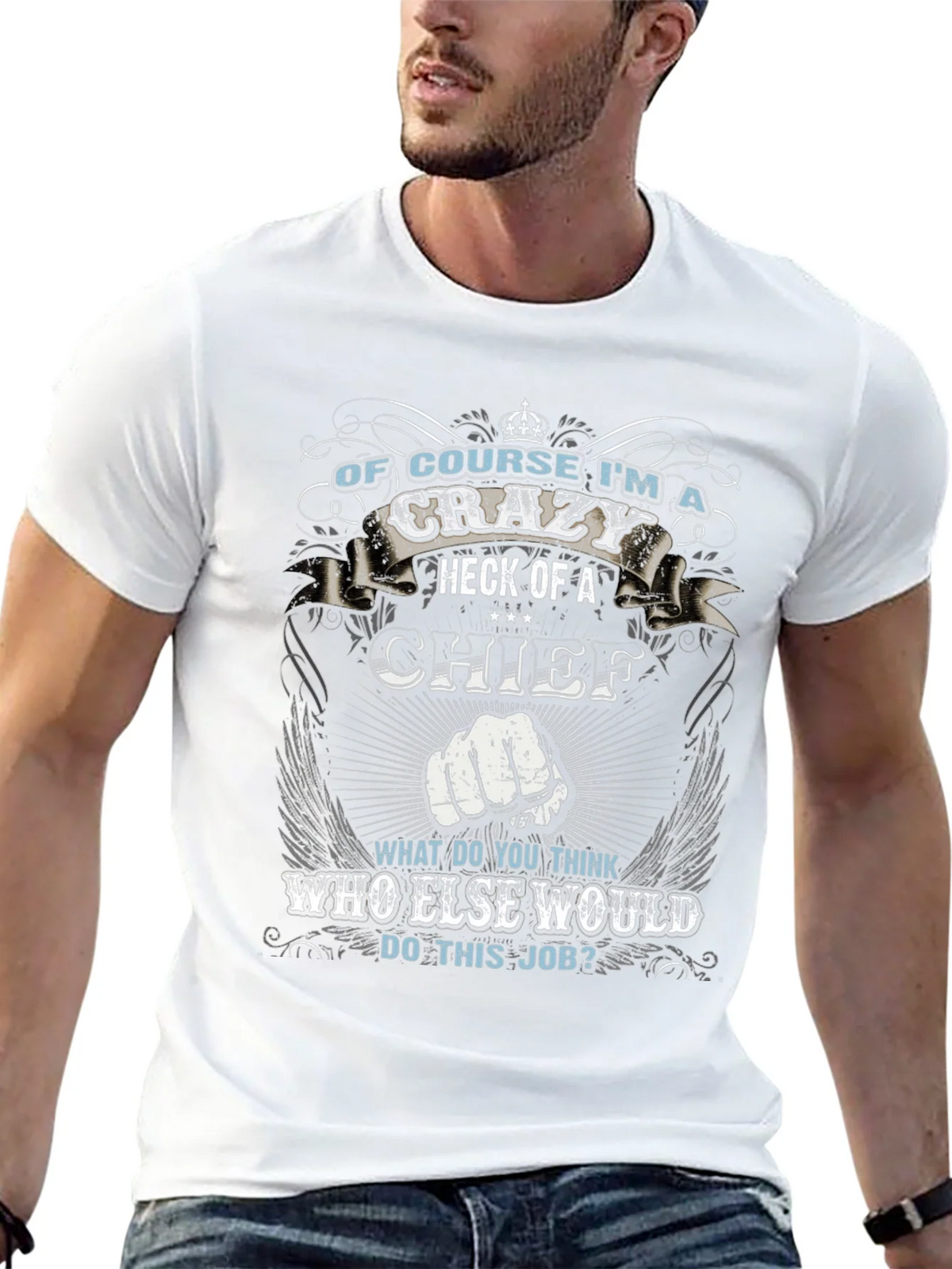 Crazy Chief Graphic T-Shirt - Novelty Apparel product image 4