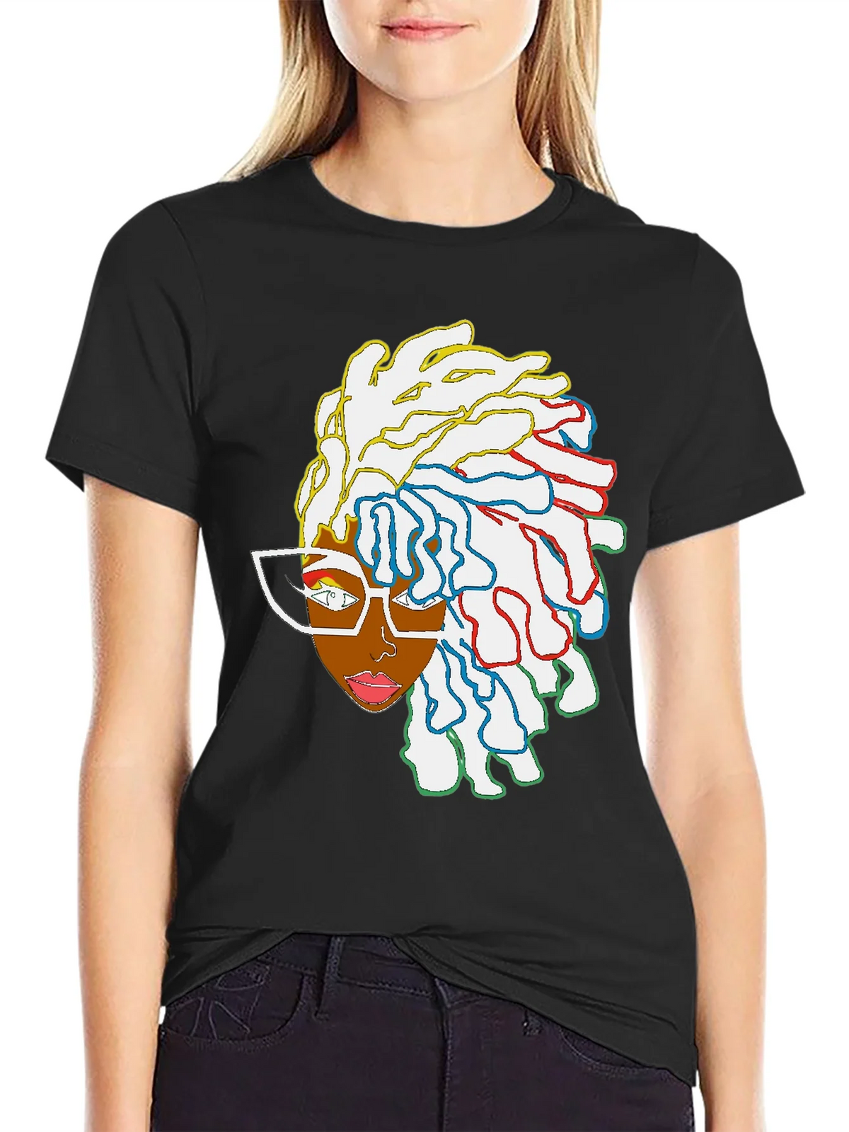 Cool Graphic Tee - Abstract Afro Art product image 5