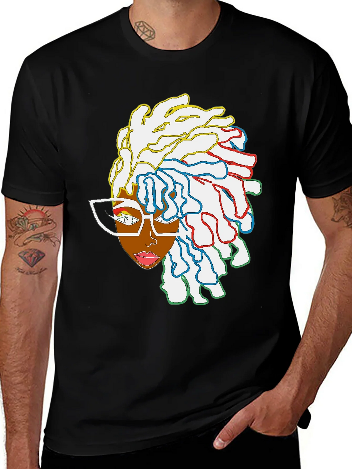 Cool Graphic Tee - Abstract Afro Art product image 1