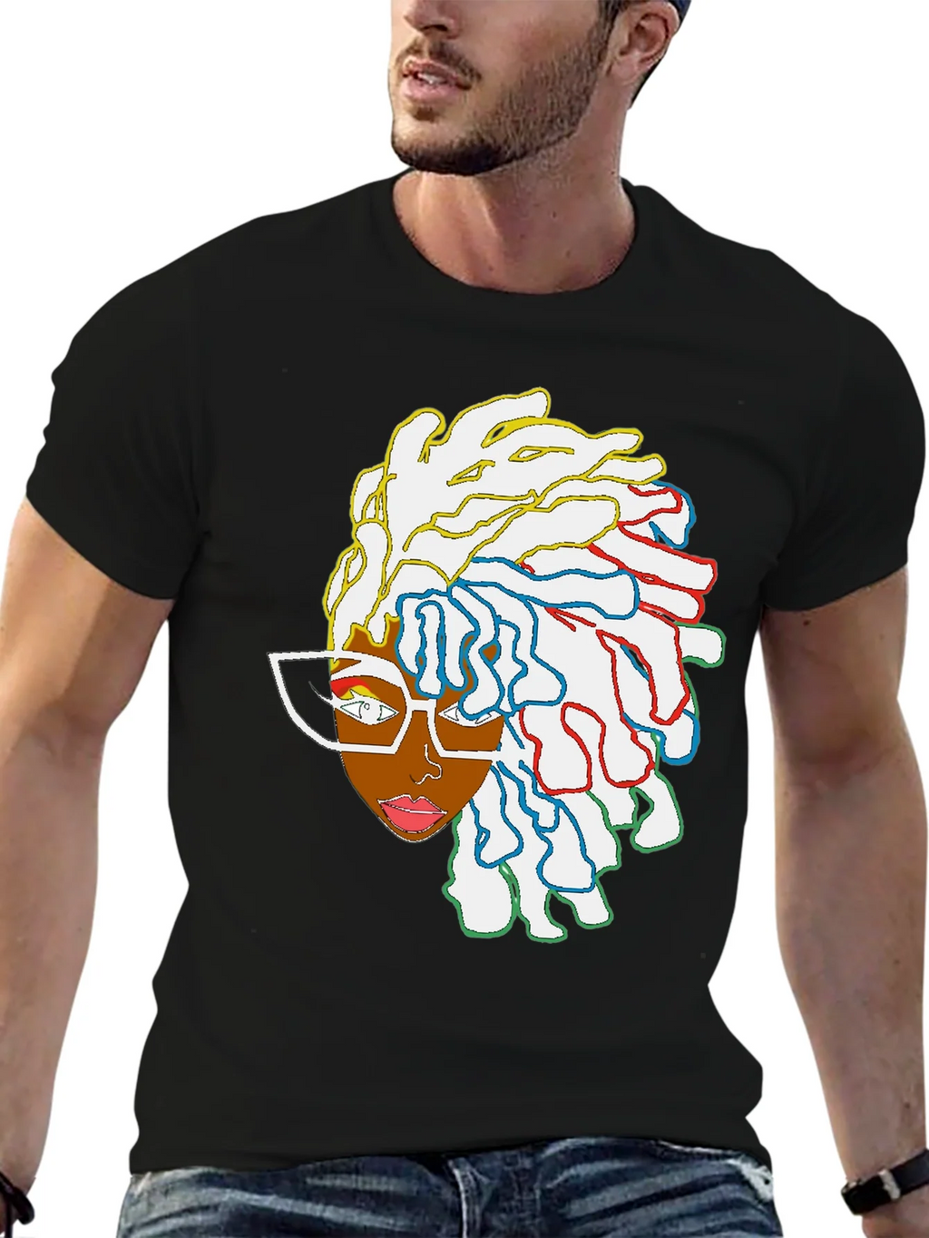 Cool Graphic Tee - Abstract Afro Art product image 9