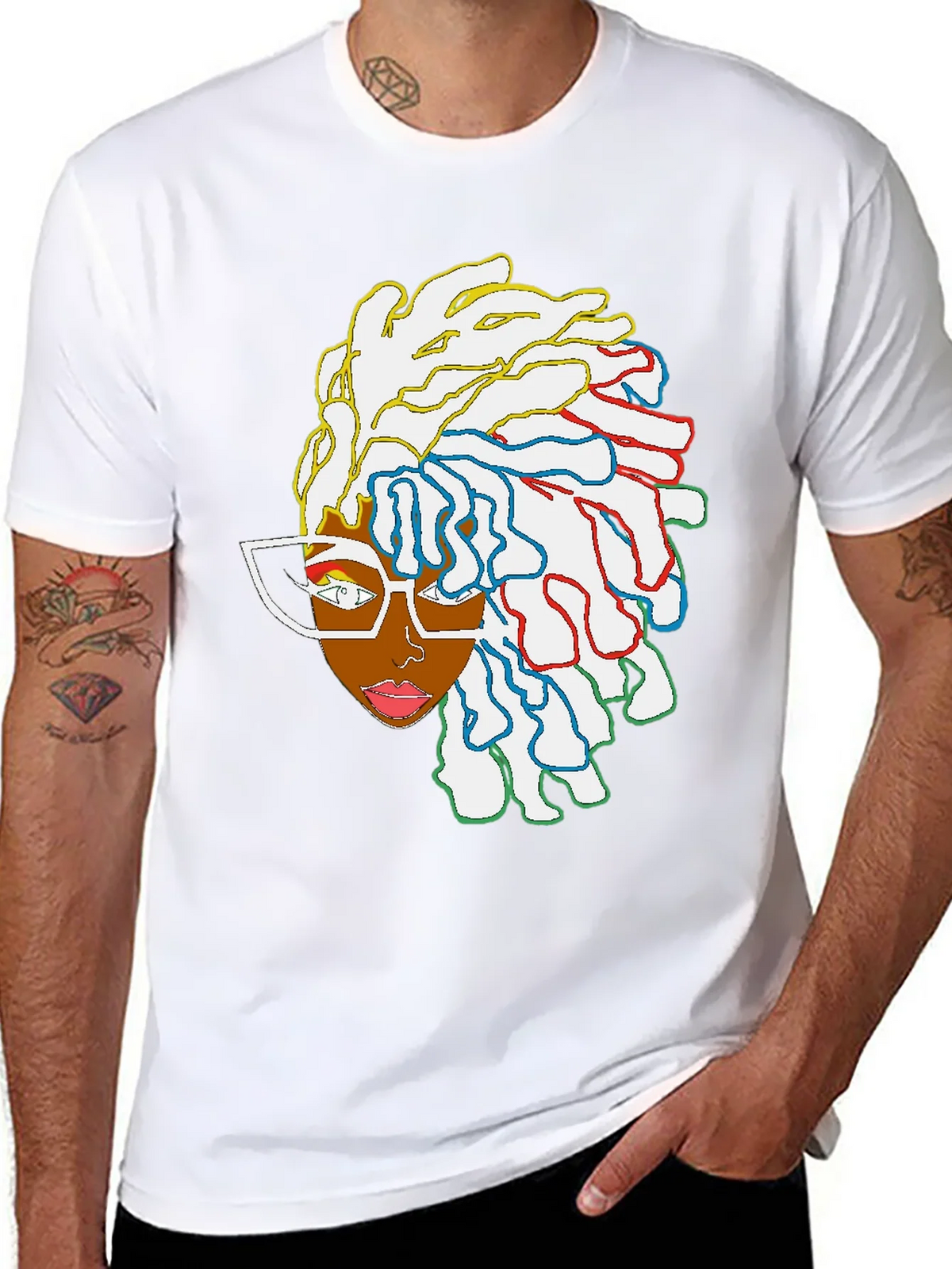 Cool Graphic Tee - Abstract Afro Art product image 10