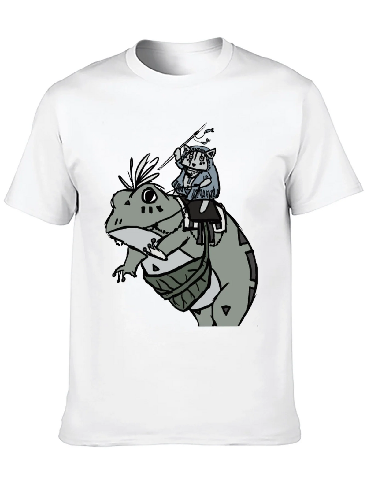 Frog Rider Graphic Tee - Black Cotton T-Shirt product image 12