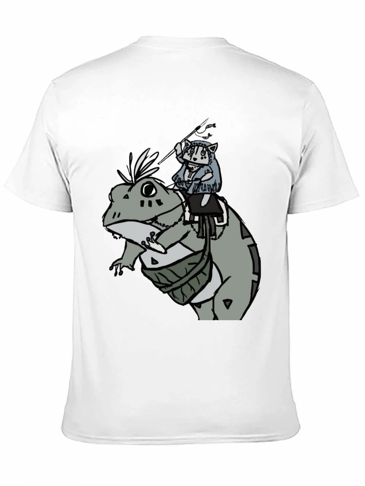 Frog Rider Graphic Tee - Black Cotton T-Shirt product image 2