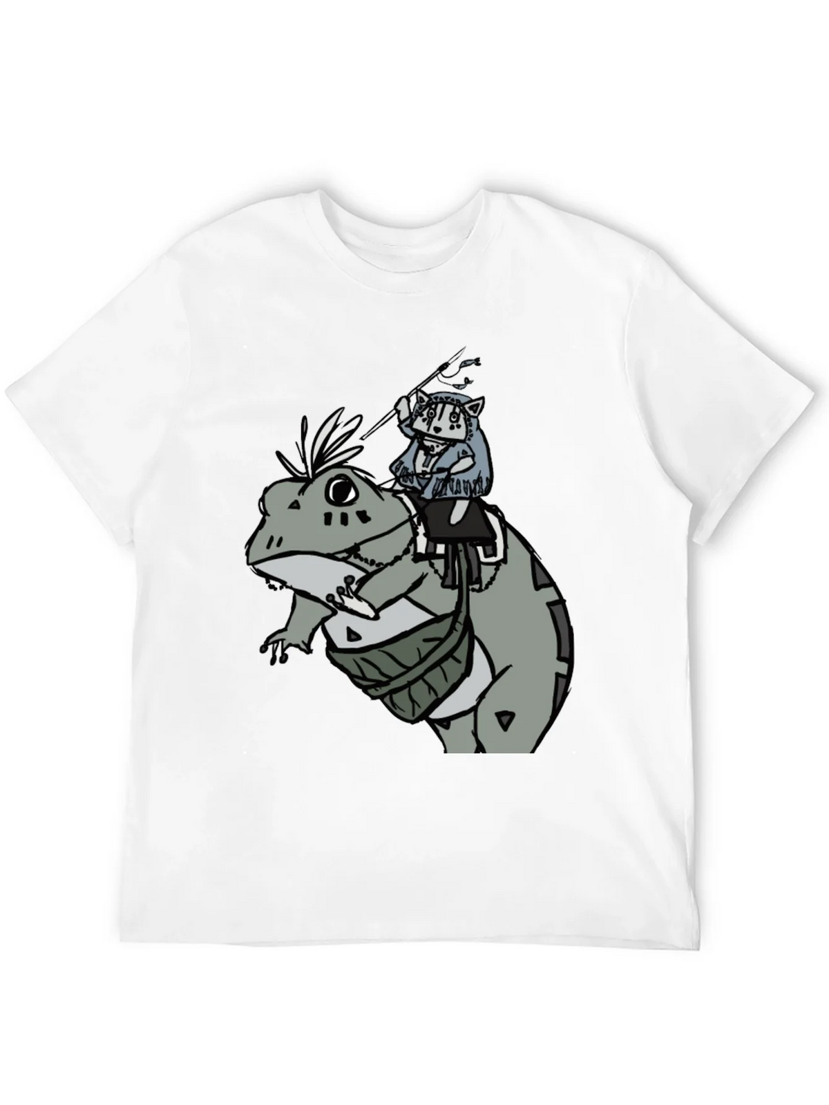 Frog Rider Graphic Tee - Black Cotton T-Shirt product image 3