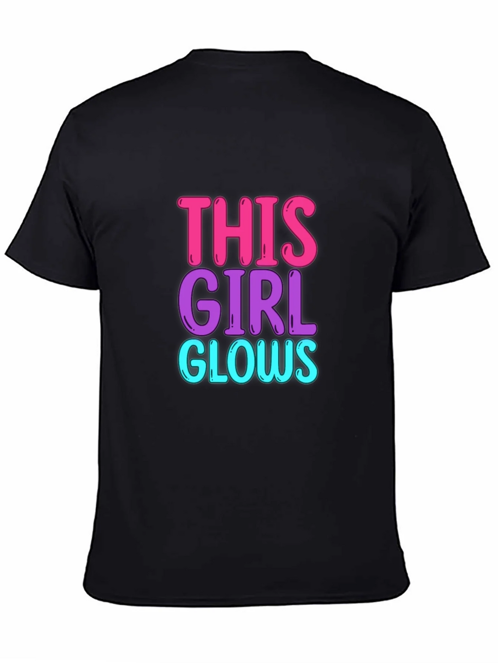 This Girl Glows Graphic Tee - Trendy Crew Neck T-Shirt product image 7