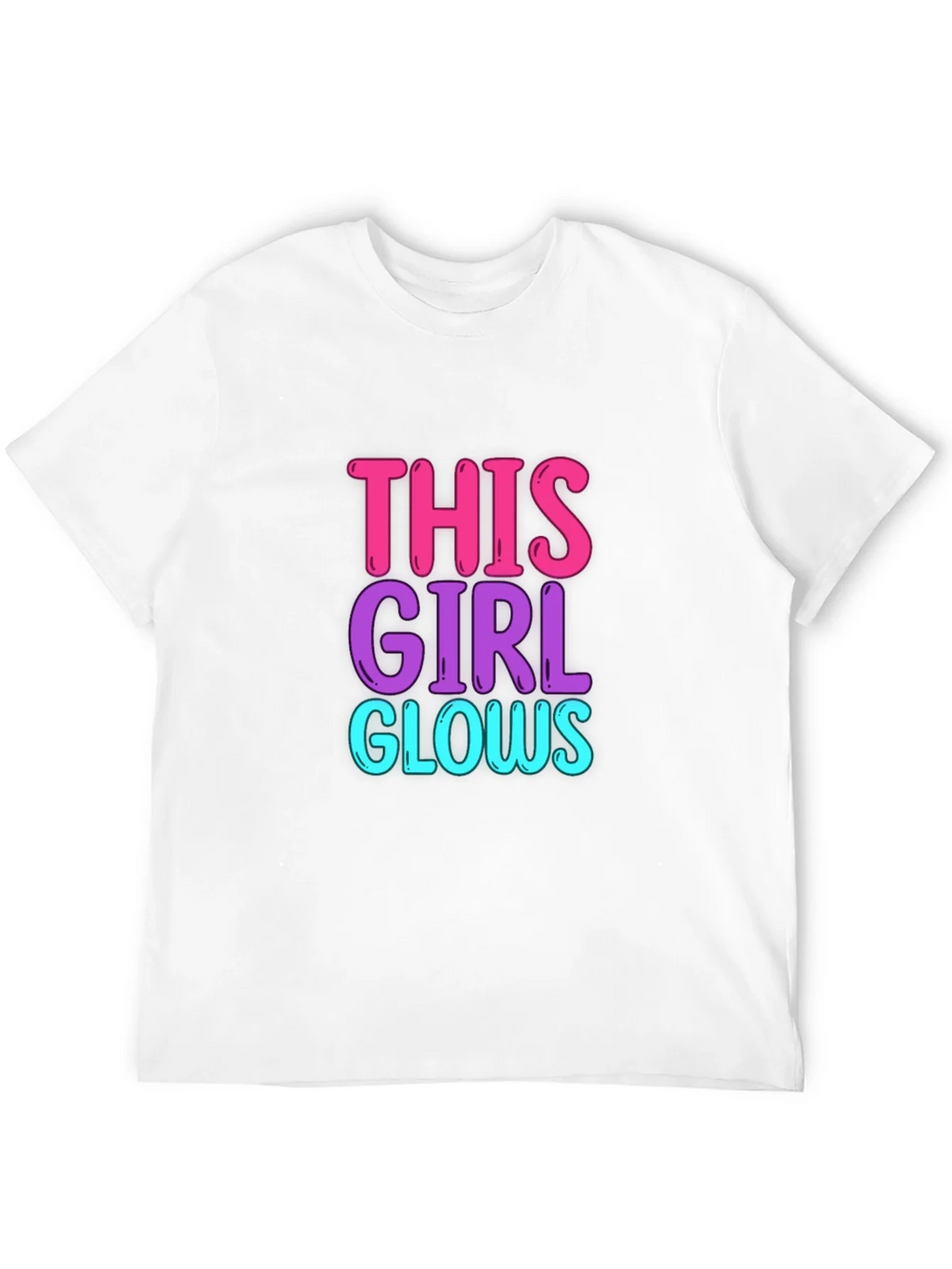 This Girl Glows Graphic Tee - Trendy Crew Neck T-Shirt product image 3