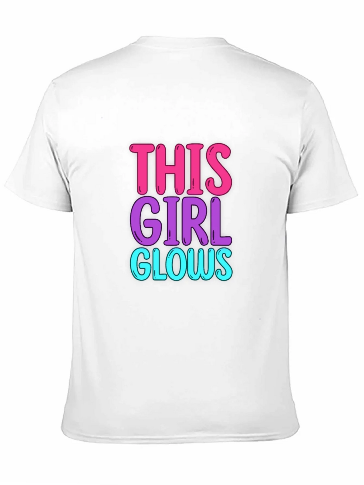 This Girl Glows Graphic Tee - Trendy Crew Neck T-Shirt product image 2