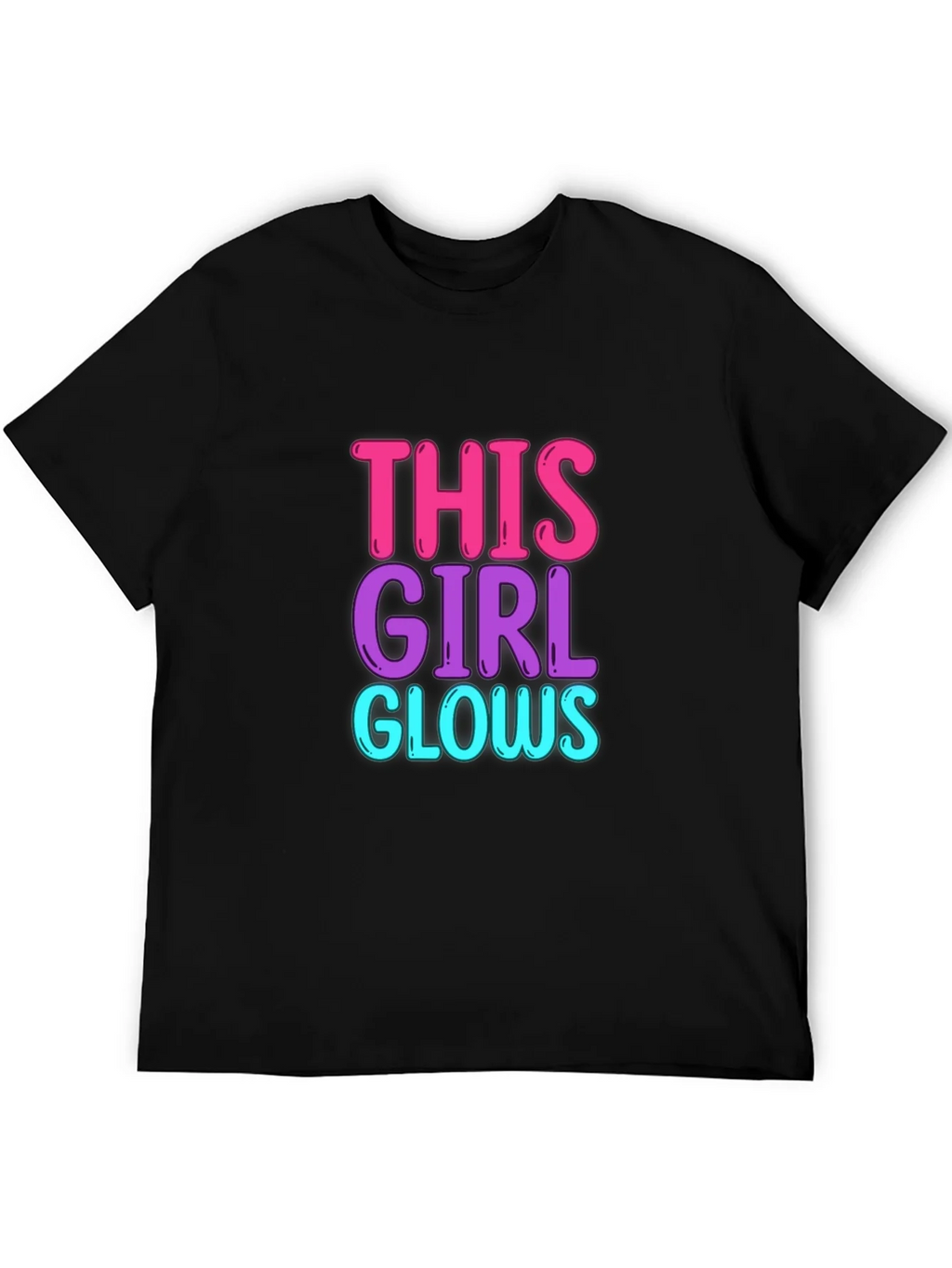 This Girl Glows Graphic Tee - Trendy Crew Neck T-Shirt product image 8