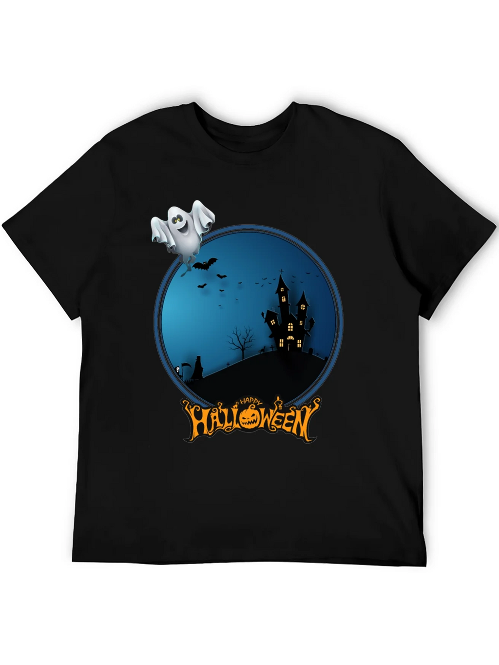 Happy Halloween Ghost Graphic Tee product image 8