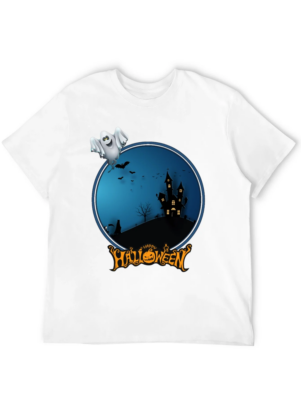 Happy Halloween Ghost Graphic Tee product image 3