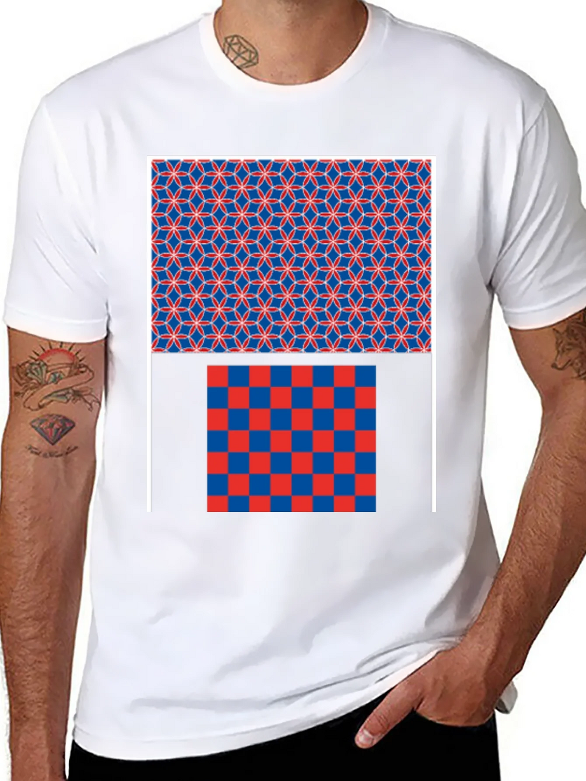Geometric Pattern Graphic Print Black T-Shirt product image 10