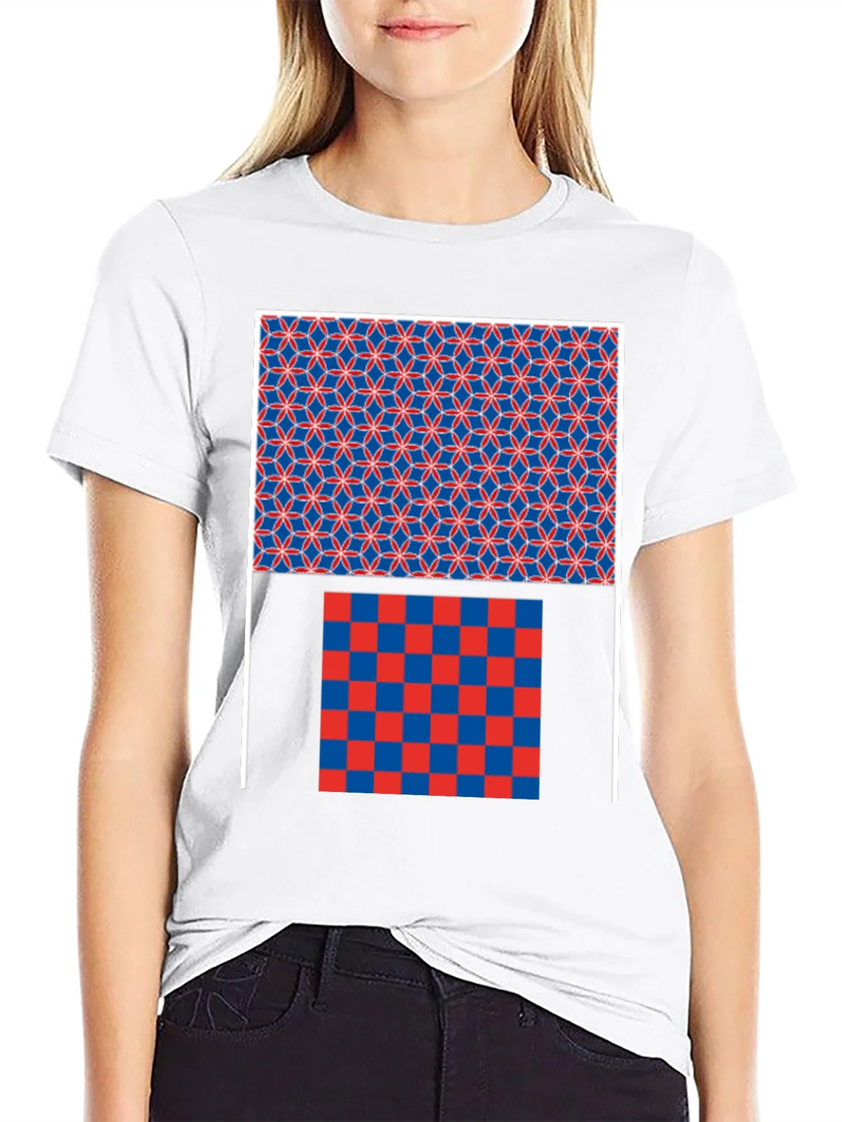 Geometric Pattern Graphic Print Black T-Shirt product image 11