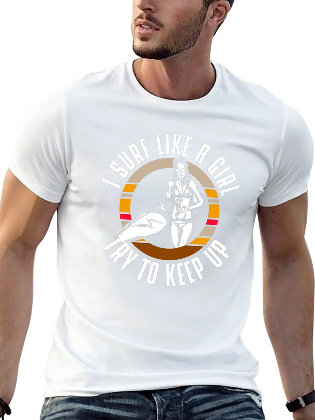 Surf Like A Girl T-Shirt - Black product image 4