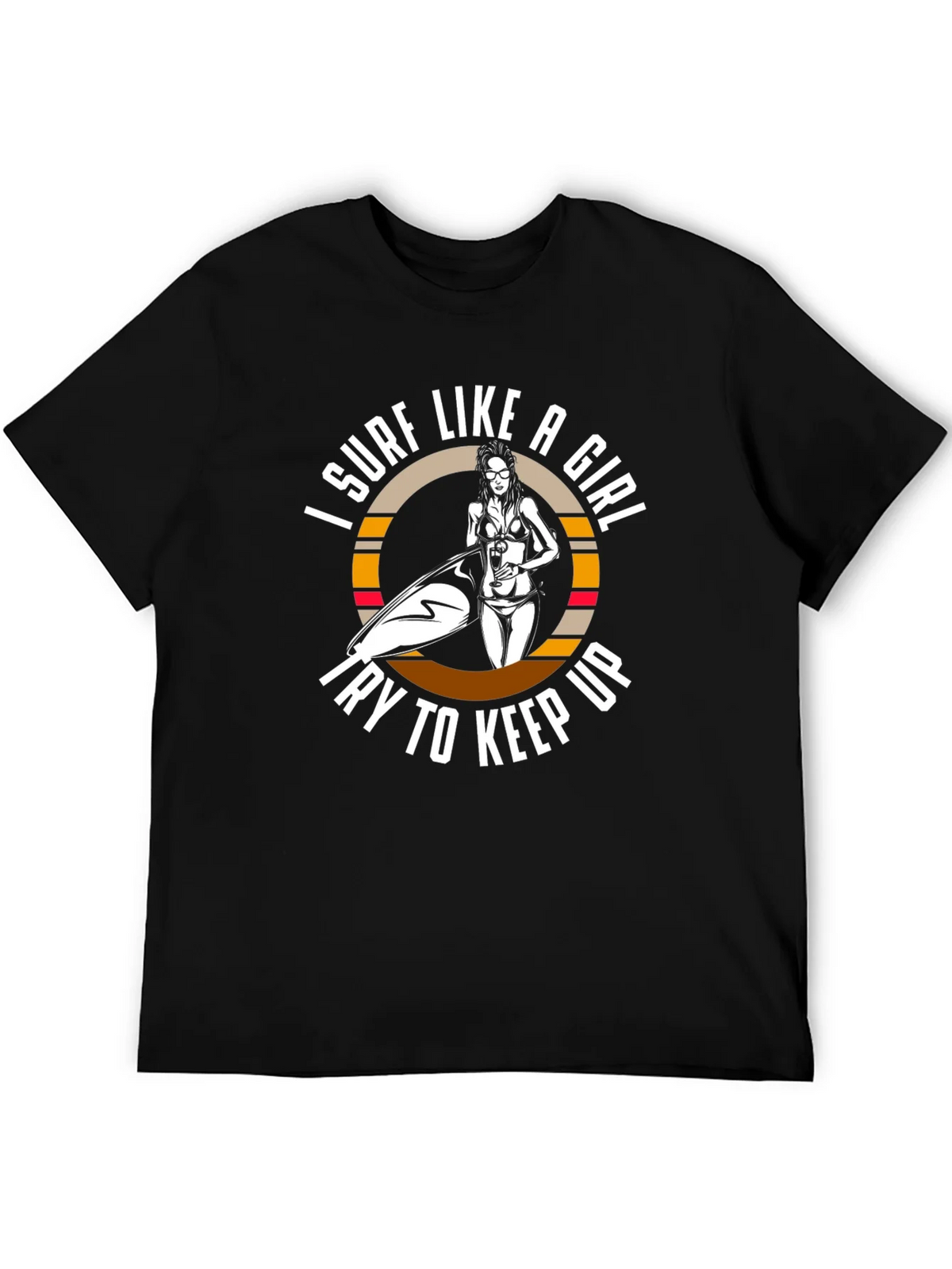 Surf Like A Girl T-Shirt - Black product image 8