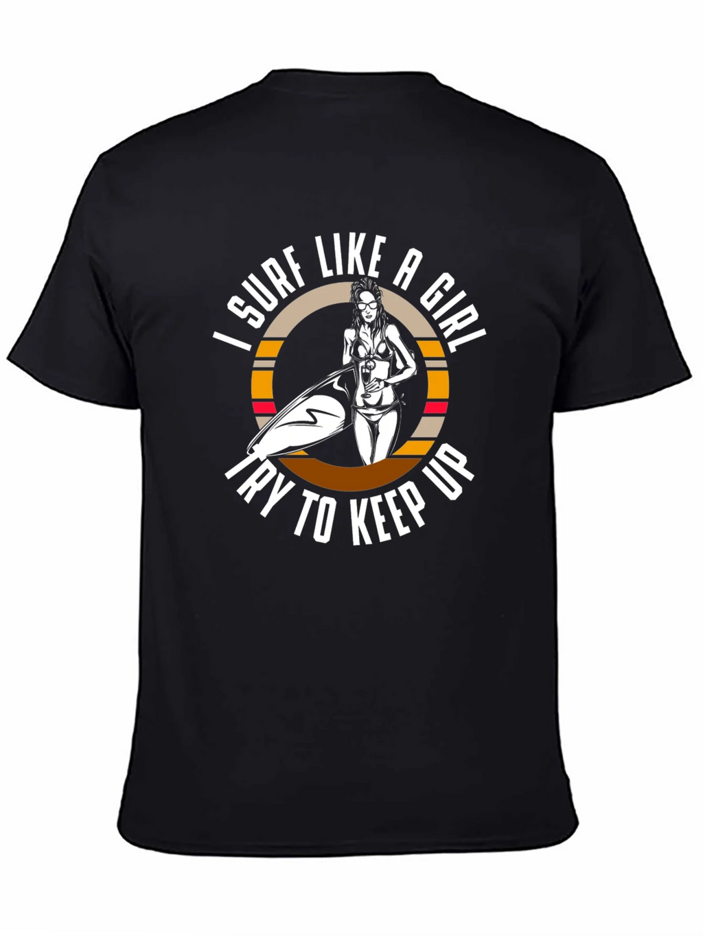 Surf Like A Girl T-Shirt - Black product image 7