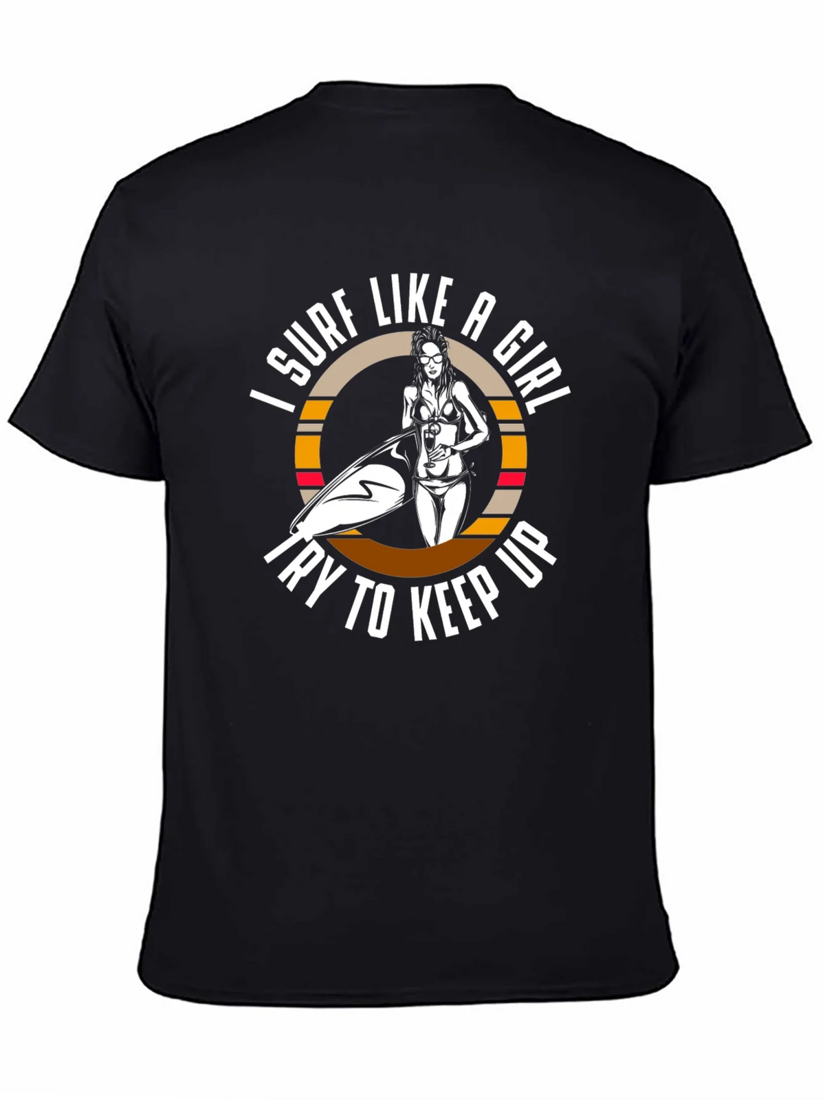 Surf Like A Girl T-Shirt - Black product image 7