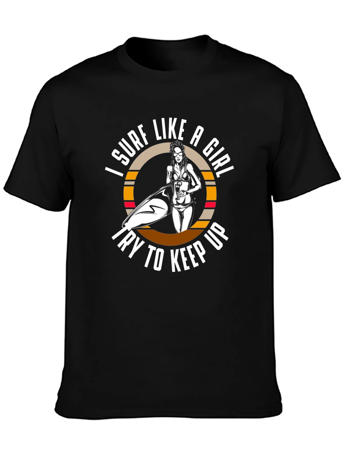 Surf Like A Girl T-Shirt - Black product image 6
