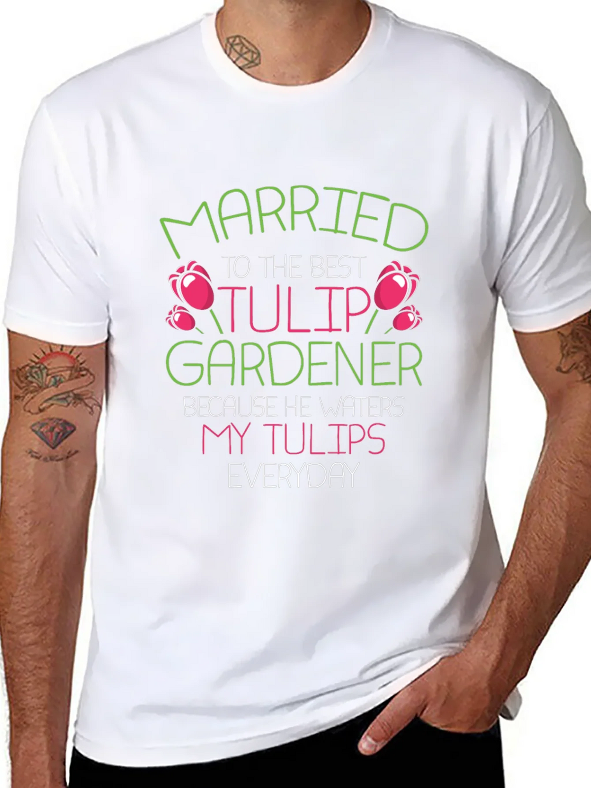 Married to the Best Tulip Gardener T-Shirt product image 10