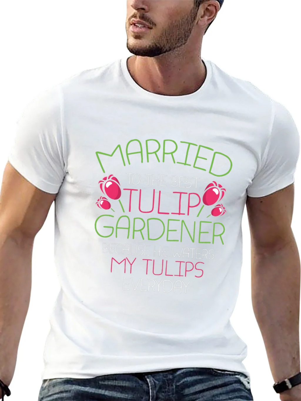 Married to the Best Tulip Gardener T-Shirt product image 4