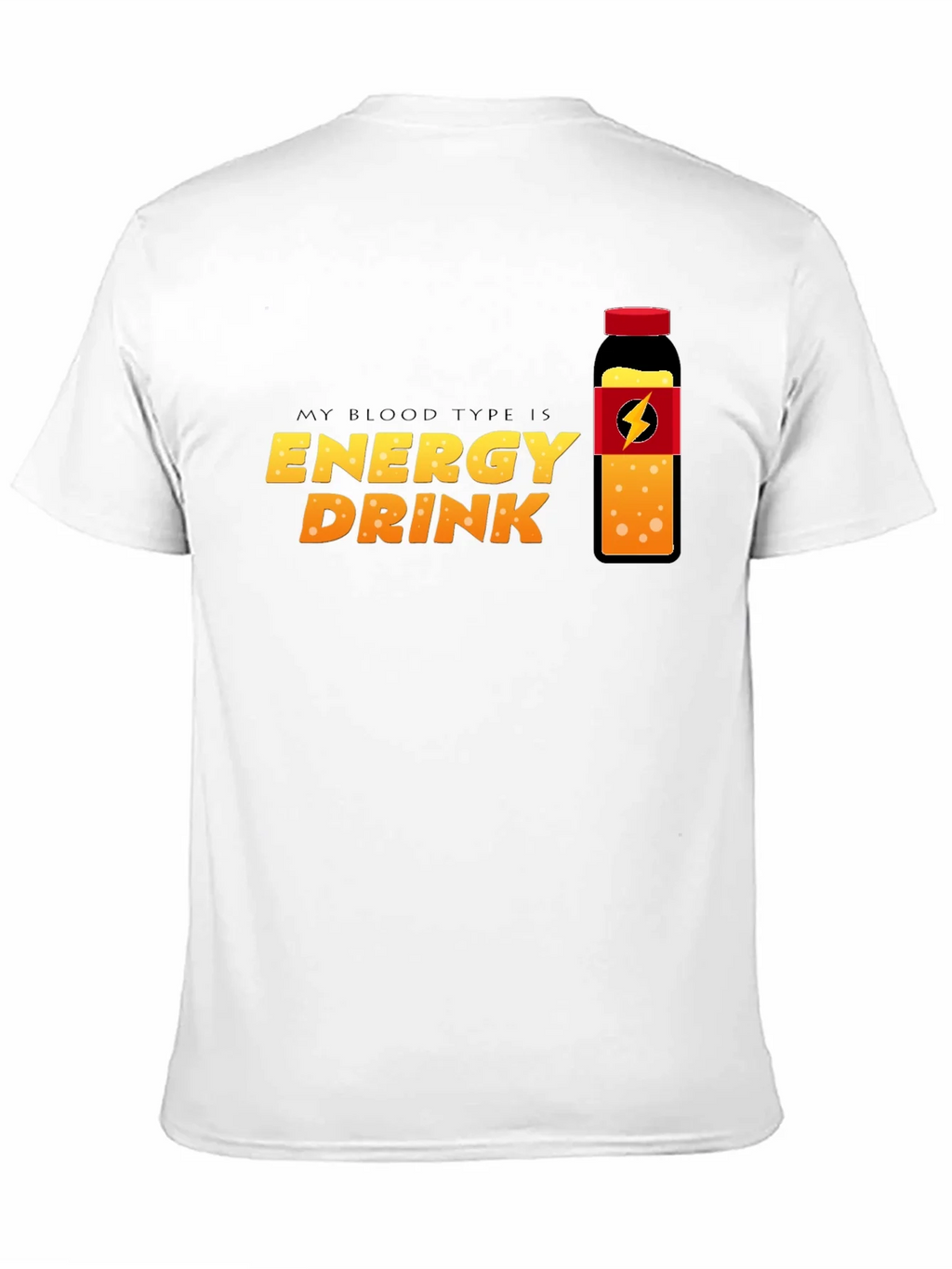 Energy Drink Blood Type T-Shirt - Black Crew Neck Tee product image 2