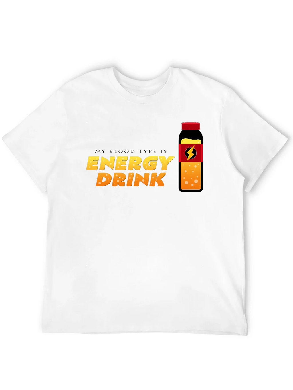 Energy Drink Blood Type T-Shirt - Black Crew Neck Tee product image 3