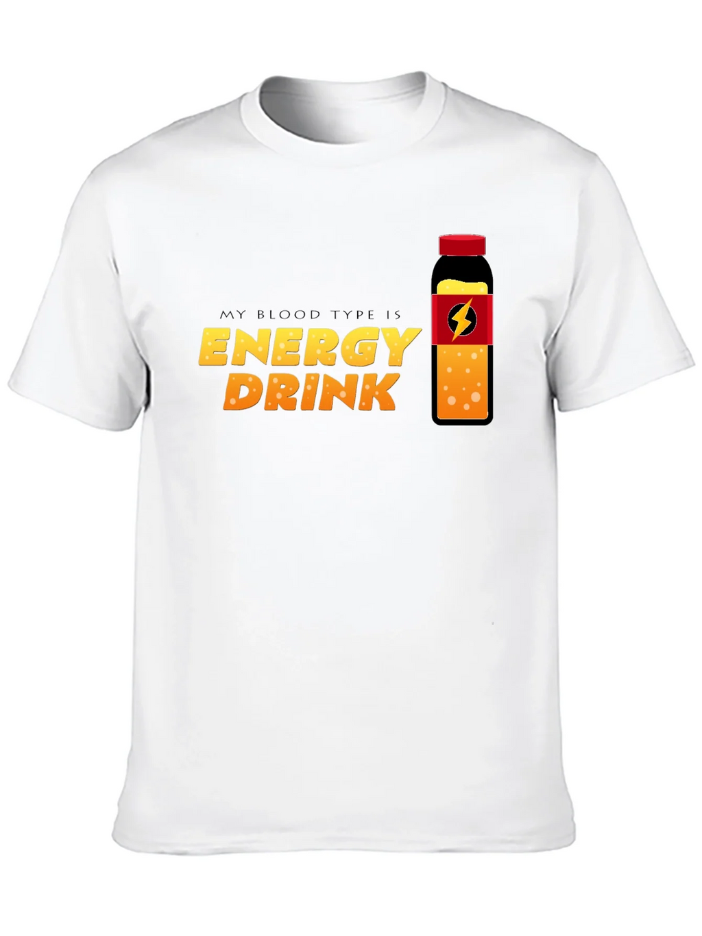 Energy Drink Blood Type T-Shirt - Black Crew Neck Tee product image 11