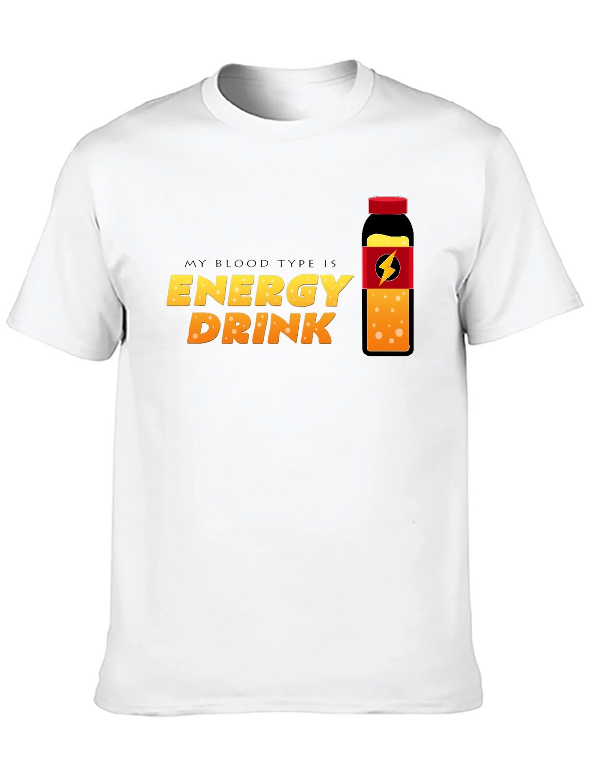 Energy Drink Blood Type T-Shirt - Black Crew Neck Tee product image 11